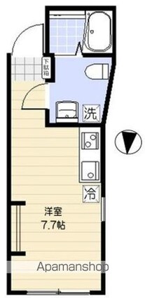 レオリオ[1R/19.22m2]の間取図