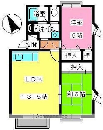 コパン若久[2LDK/57.1m2]の間取図
