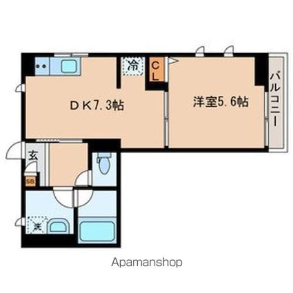 アイビス[1DK/32.4m2]の間取図