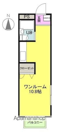 セジプレリィー[1R/24.17m2]の間取図