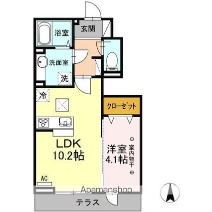 グラン　ベル[1LDK/36.69m2]の間取図