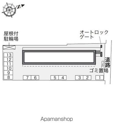 レオパレスサンカレッジ[1K/19.87m2]の配置図