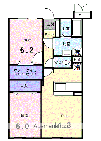ベルメゾンの間取り写真