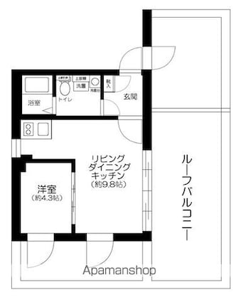 Ｌｅ　Ｎｉｄ　日本橋[1LDK/31.12m2]の間取図
