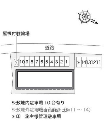 レオパレス浜野南[1K/23.61m2]の配置図