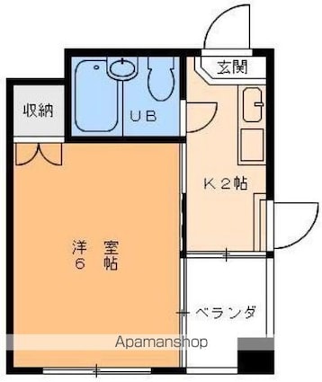 京屋マンション[1K/18.58m2]の間取図