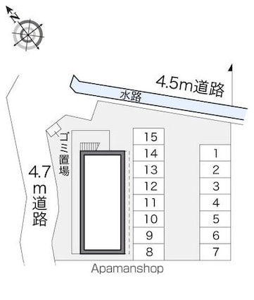 レオパレスアネックス壱番館[1K/20.28m2]の配置図