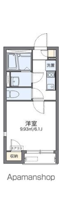 レオネクストアメニティささきの[1K/20.75m2]の間取図