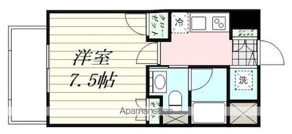 エルスタンザ広瀬通ＲＥＳＩＤＥＮＣＥ[1K/25m2]の間取図