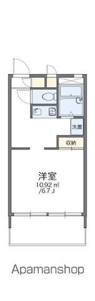 レオパレスＲｏｓｙ[1K/23.18m2]の間取図