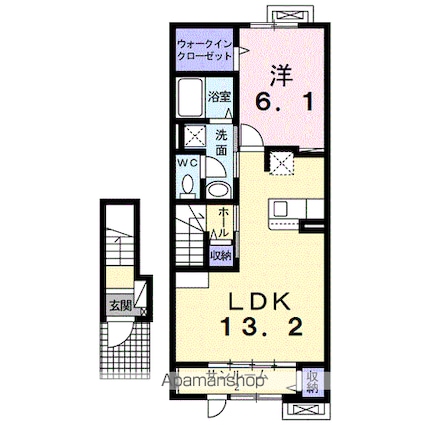 カインドハウスⅢ[1LDK/52.57m2]の間取図