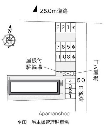 レオパレス船尾[1K/23.18m2]の配置図