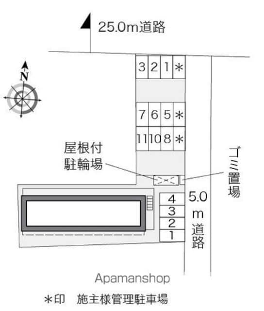 レオパレス船尾[1K/23.18m2]の配置図
