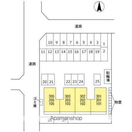 クレストコート[1LDK/48.38m2]の配置図
