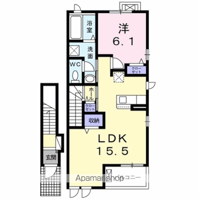 東京都八王子市滝山町１丁目[1LDK/53.68m2]の間取図