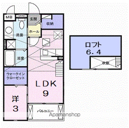 レジィデンス　たなべＫ[1DK/33.34m2]の間取図