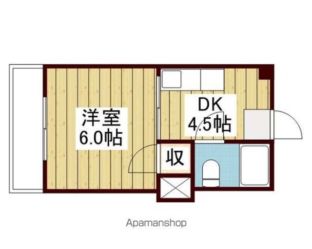 ＤＡＩＫＹＯ．ＢＬＤ．[1DK/24m2]の間取図