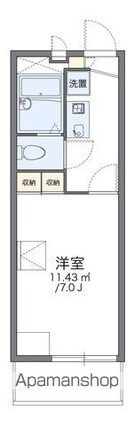 レオパレス１３ＳＴＯＮＥⅠ[1K/21.11m2]の間取図