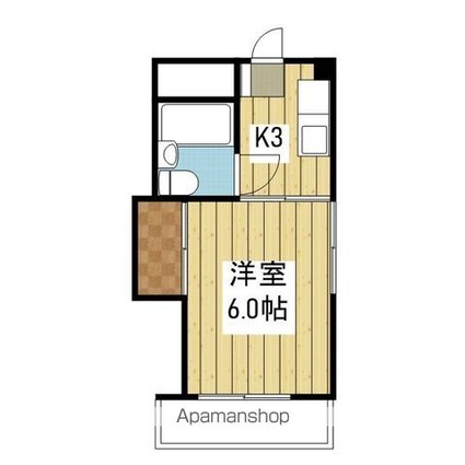 メゾンプリエ[1K/21.7m2]の間取図