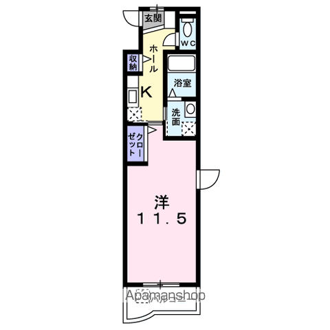 【立川市一番町のマンションの間取り】