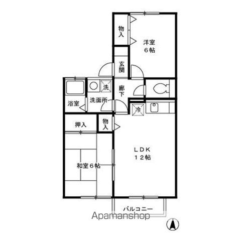 小平市回田町のアパートの間取り