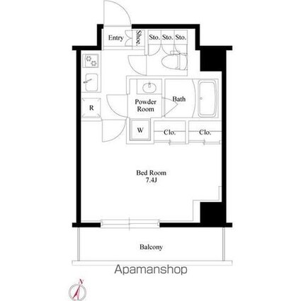 ＧＲＡＮＰＡＳＥＯ本郷壱岐坂[1K/26.01m2]の間取図
