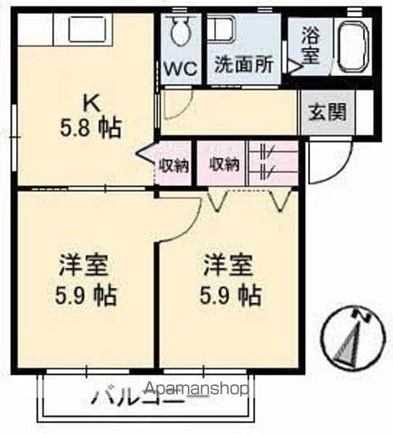 シャルマン C棟の間取り写真