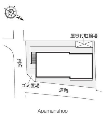レオパレスリヴァージュ[1K/22.02m2]の配置図