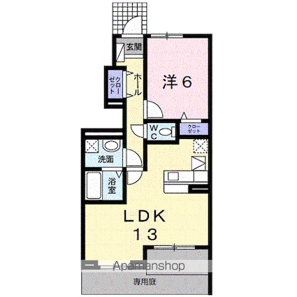 和歌山県和歌山市井辺[1LDK/46.85m2]の間取図