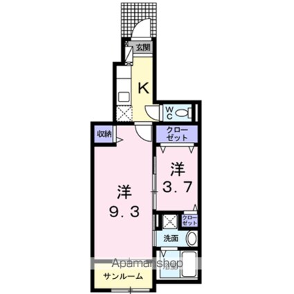レジデンス・ジール　Ⅰ[1K/41.55m2]の間取図