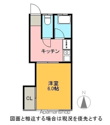 コーポライアン[1K/19.87m2]の間取図