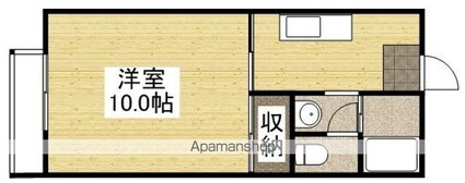 ジョイパレス２１[1K/30.39m2]の間取図