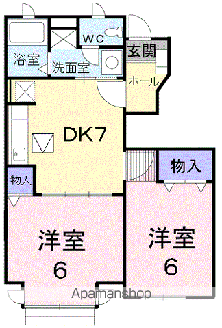 コンフォート朱雀Ａの間取り