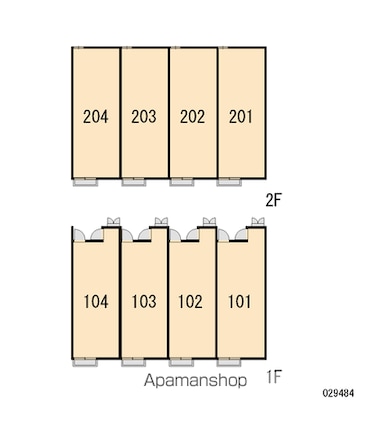 レオパレスルピナスⅡ[1K/23.61m2]の間取図