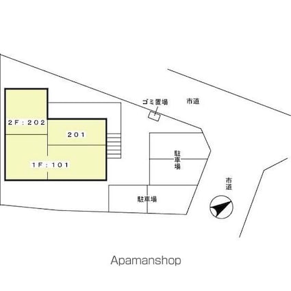 ブルースカイ[2DK/60.58m2]の配置図
