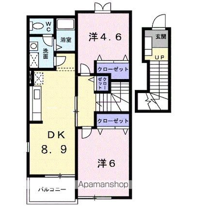 サウス・ソレイユ　Ａ[2DK/51.67m2]の間取図