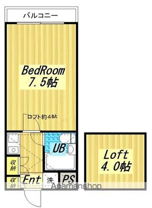 東京都西東京市田無町４丁目[1R/20.25m2]の配置図