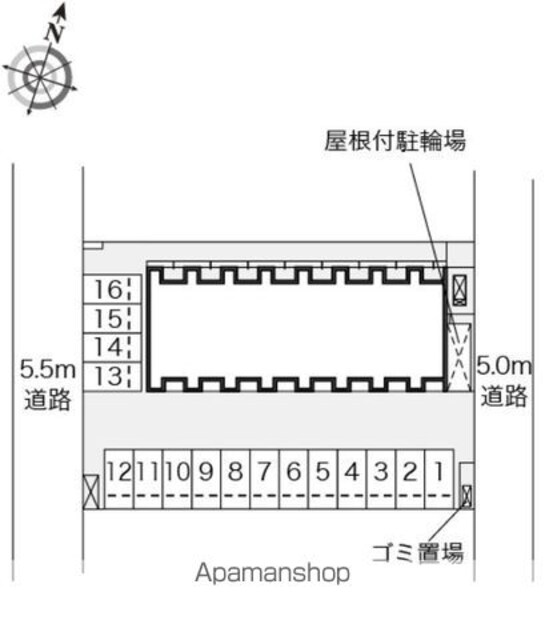 レオネクスト伊料東[1K/26.57m2]の駐車場1