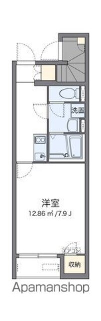 クレイノ西大寺[1K/26.37m2]の間取図