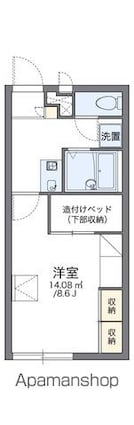 レオパレスメゾンドゥ　ベルヴュ[1K/23.18m2]の間取図