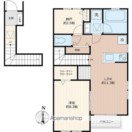 パークハウス・国分寺おたかの道[1LDK/51.18m2]の間取図