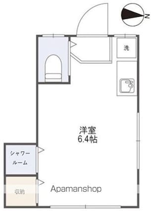 サニーコート駒場[1R/14.08m2]の間取図