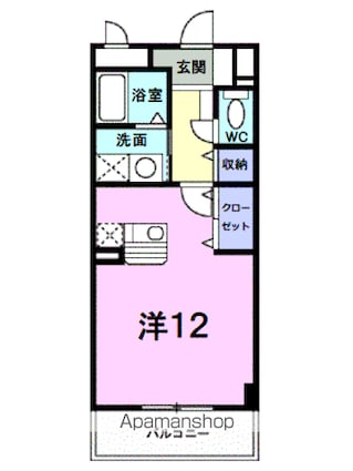 アルカンシエル・オーブ[1R/31m2]の間取図