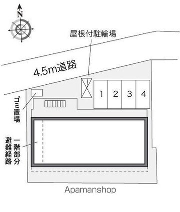 レオパレスパークビュー吉塚[1K/19.87m2]の配置図1