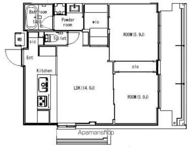 【ＡＲＴ　ＲＥＳＩＤＥＮＣＥ　ＩＮ　ＭＩＳＡＴＯ　ＣＨＵＯの間取り】