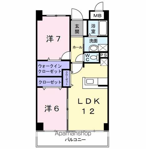 松戸市五香のマンションの間取り