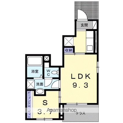 Ｅｖｅｒ　Ｇｒｅｅｎ[1K/30.85m2]の間取図