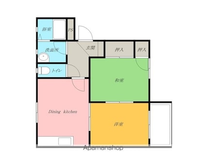 コートボナールＡ棟[2DK/42.78m2]の間取図