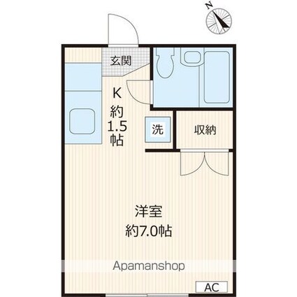 エイトハイム[1R/20m2]の間取図