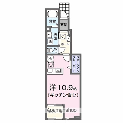 クレストビュー[1R/35.19m2]の間取図